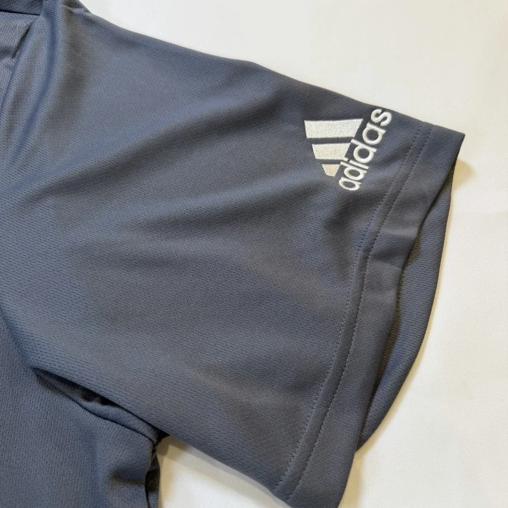 Adidas Aeroredy Polo Golf Shirt Gray Plus Size 2XL Collared‎ NWT Crusaders Logo